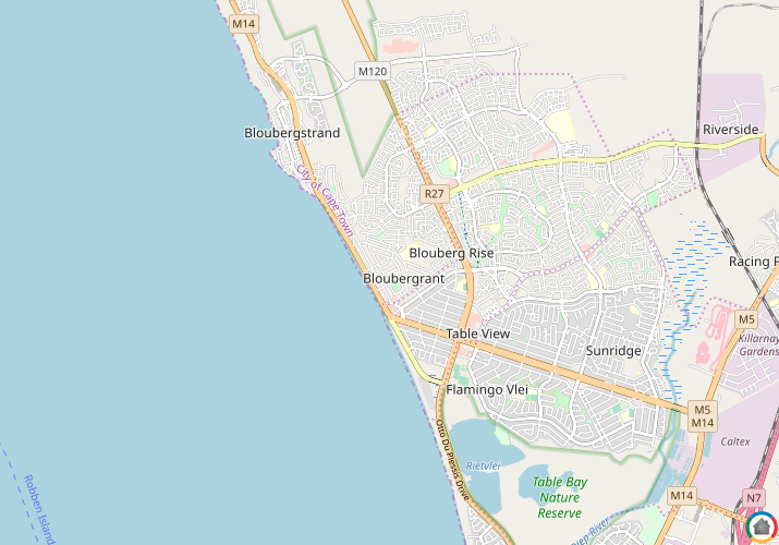 Map location of Bloubergrant